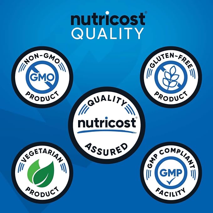Nutricost BCAA Powder (Grape, 60 Servings) - Optimal 2:1:1 Ratio, Vegetarian Friendly, Non-GMO, Gluten Free