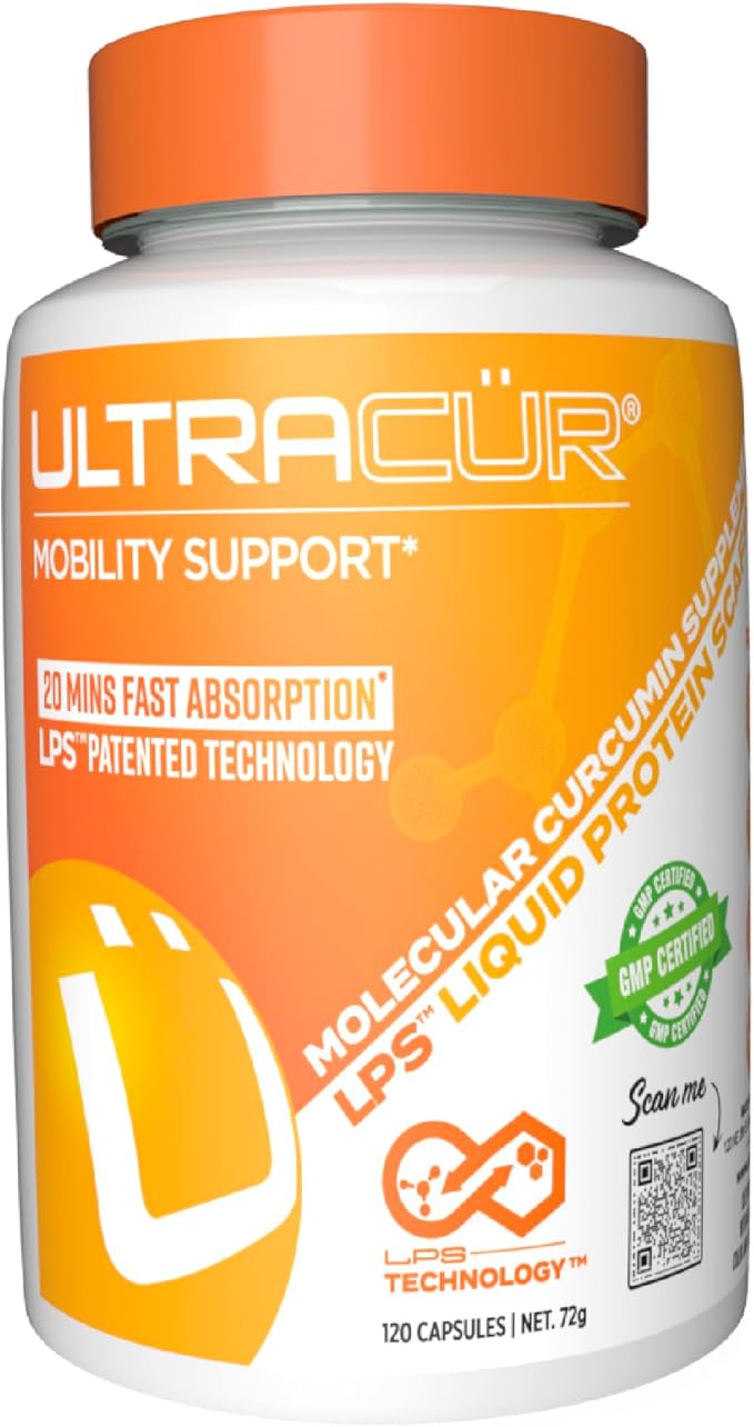 Curcumin Complex Supplement - Ultra Bioavailable High Absorption Turmeric Curcumin Supplement for Joint, Muscle & Brain Support - Patented Protisorb for Premium Absorption – 120 Capsules