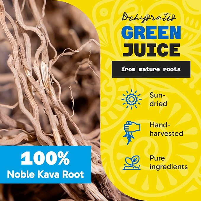 Fiji Vanua Kava Instant Old Roots Kava Powder, dehydrated green juice Kava Drink Powder, Easy to Prepare liquid-Soluble, Fijian Instant Noble, Herbal Supplement, 4 oz
