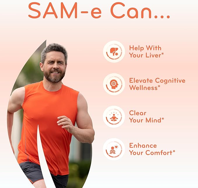 Bioactive SAM-e 500mg - High Strength SAM-e Supplement with Biologically Active S,S Form for Liver and Mood Support - Vegan Non-GMO Preservative Free - Made in The US (180 Servings)