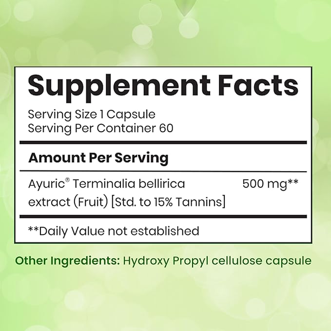 BBETTER UricUrja โ Uric Acid Support Supplement with Ayuricยฎ (Terminalia bellirica) โ Lab-Tested Herbal Formula โSupports Kidney Health - 60 Capsules