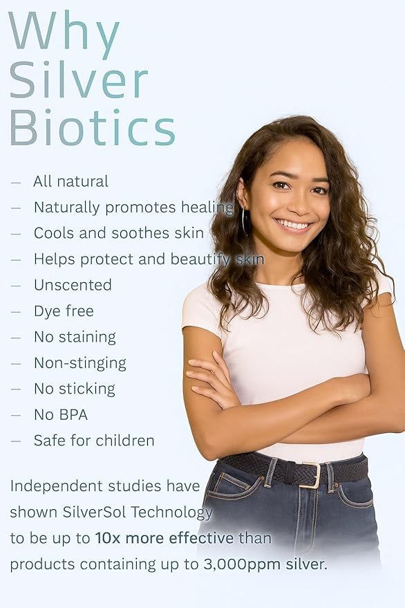 Silver Biotics Multivalent SilverSol Technology Ag₄O₄ 10 PPM Immune Support | Bio-Hacking Immune Building Natural Support | 16 Fl Oz