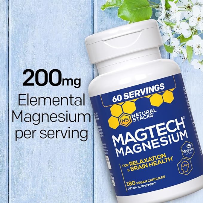 Natural Stacks Magtech Magnesium + Zen Magnesium Gummies Bundle - 4 Forms of Magnesium - Supports Brain Health & Stress Relief* - 210 Pieces