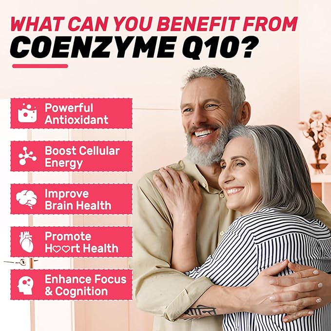 CoQ10 Gummies, 5X Better Absorption Coenzyme Q10 for Cellular Energy and Antioxidant Support, 60 Peach Gummies