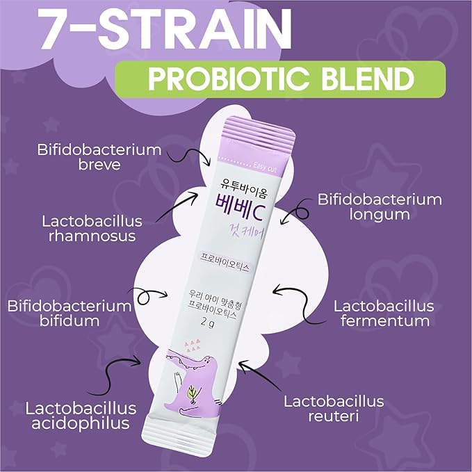 C Gut Care Probiotics Powder for Infants & Babies, Support Infant Gut Health, Easy-to-Take Powder, Age 3+ Months, Multi-Strain 3 Billion CFU, 60g (30 Packets) - 1 Month Supply