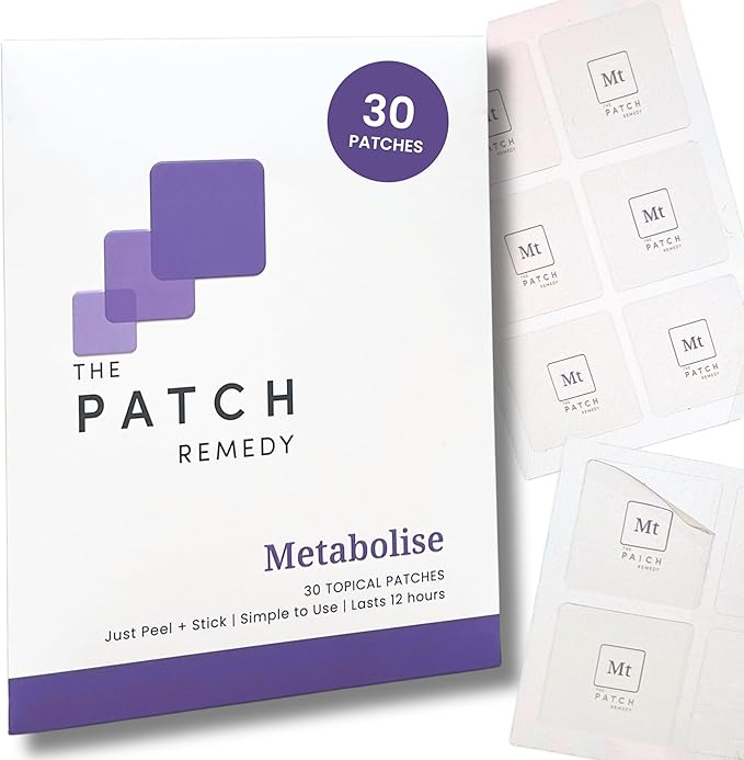 Metabolise Patch | 5-HTP, Guarana, L-Carnitine, Fucus, Zinc, Yerba Mate, Raspberry Ketone | 30 Patches