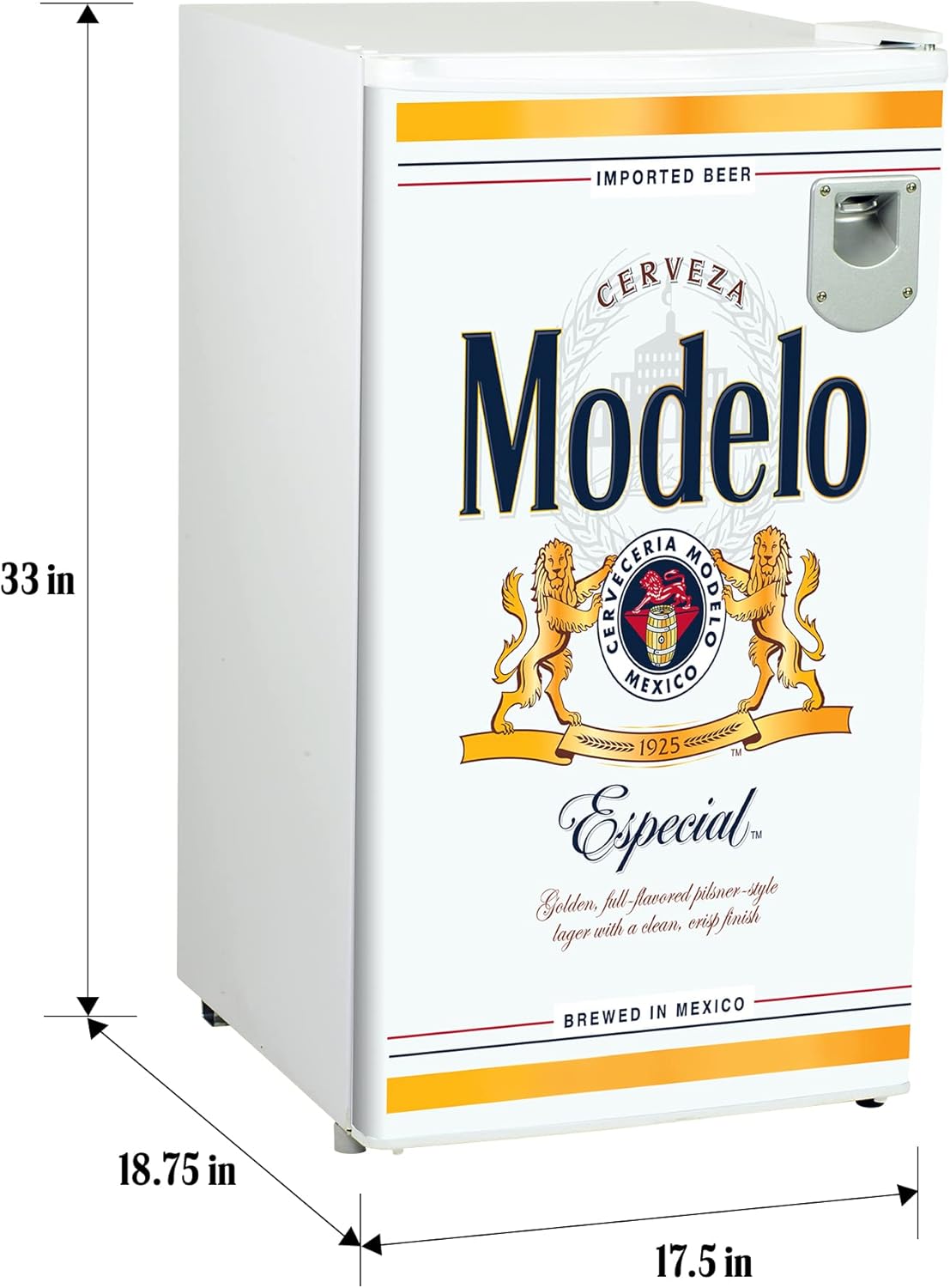 Modelo Refrigerator - Mini Fridge For Kitchen, Bedroom, Office, Dorms, Cuarto, Cool Storage For Wine, Drink, Beverages, Compact Free Standing, Neveras Pequeñpara, 3.2 Cubic Feet Capacity, White