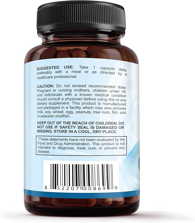 Sunergetic Premium Eye Pressure Support Supplement - Eye Pressure Supplement with Saffron, Lutein, Zeaxanthin, Bilberry & Pine Bark - Supports Ocular Health & Overall Vision - 30 Count