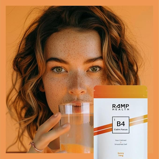 B4 - Supplement - Available in 6 Flavors - L-Theanine, Lemon Balm Extract, and More - 10 Count (10 Packets, Sunny Tang)