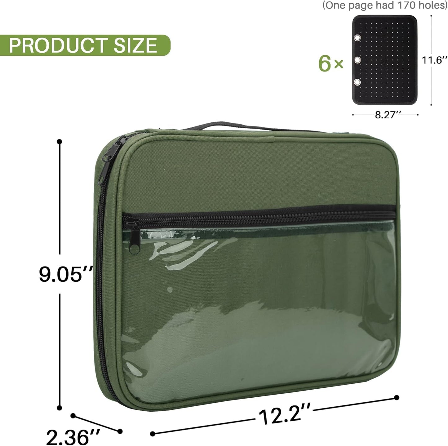 Enamel Pin Display Pages Pin Carrying Case, Pins Collection Storage Organizer Case, Travel Brooch Pin Display Bag (Pins Not Included)