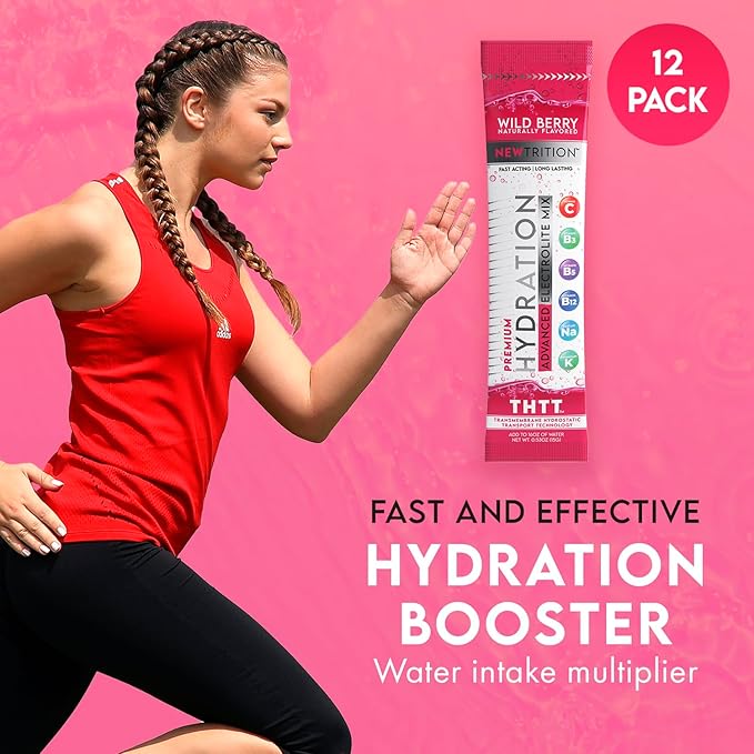 Hydration Powder, Electrolyte Powder Packets, Naturally Flavored Hydrating Packets for Water, Fast Acting Hydrate Electrolytes with Vitamins C & D