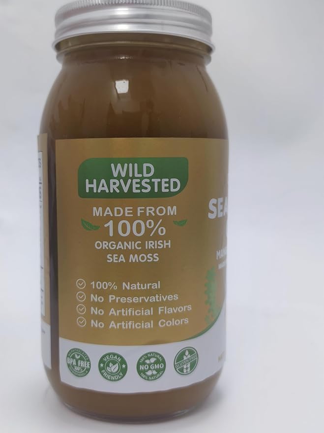 (28OZ Irish Sea Moss Gel Mango Pineapple Flavor - Natural Seamoss Gel with 92 Minerals and Vitamins - Non-GMO, Gluten-Free, Vegan - Immune Support