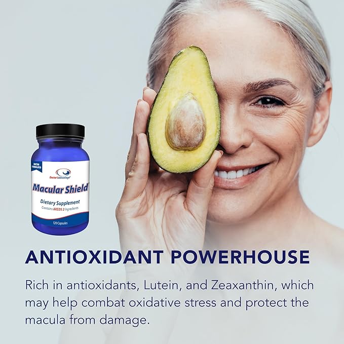 Doctor’s Advantage Macular Shield Eye Vitamins 120 Capsules | Lutein and Zeaxanthin Supplements with AREDS 2® Ingredients for Macular Degeneration Support