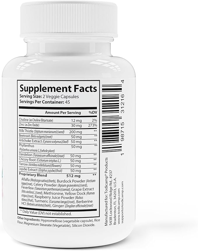 Liver Health, Repair & Detox with Milk Thistle, Artichoke Extract, Choline - Advanced Liver Formula for Liver Flush Cleanse, Milk Thistle Liver Support (90 Capsules (Pack of 1))