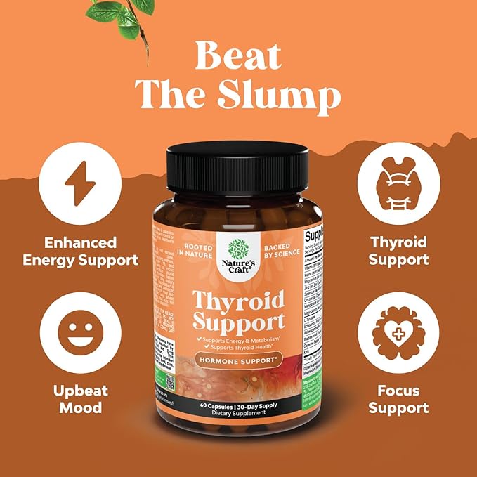 Bundle of Complete Herbal Menopause Supplement for Women for Night Sweats Mood and More with Dong Quai Vitex Chaste Berry and Herbal Thyroid Support Complex Mood Enhancer Energy Supplement for Thyroid