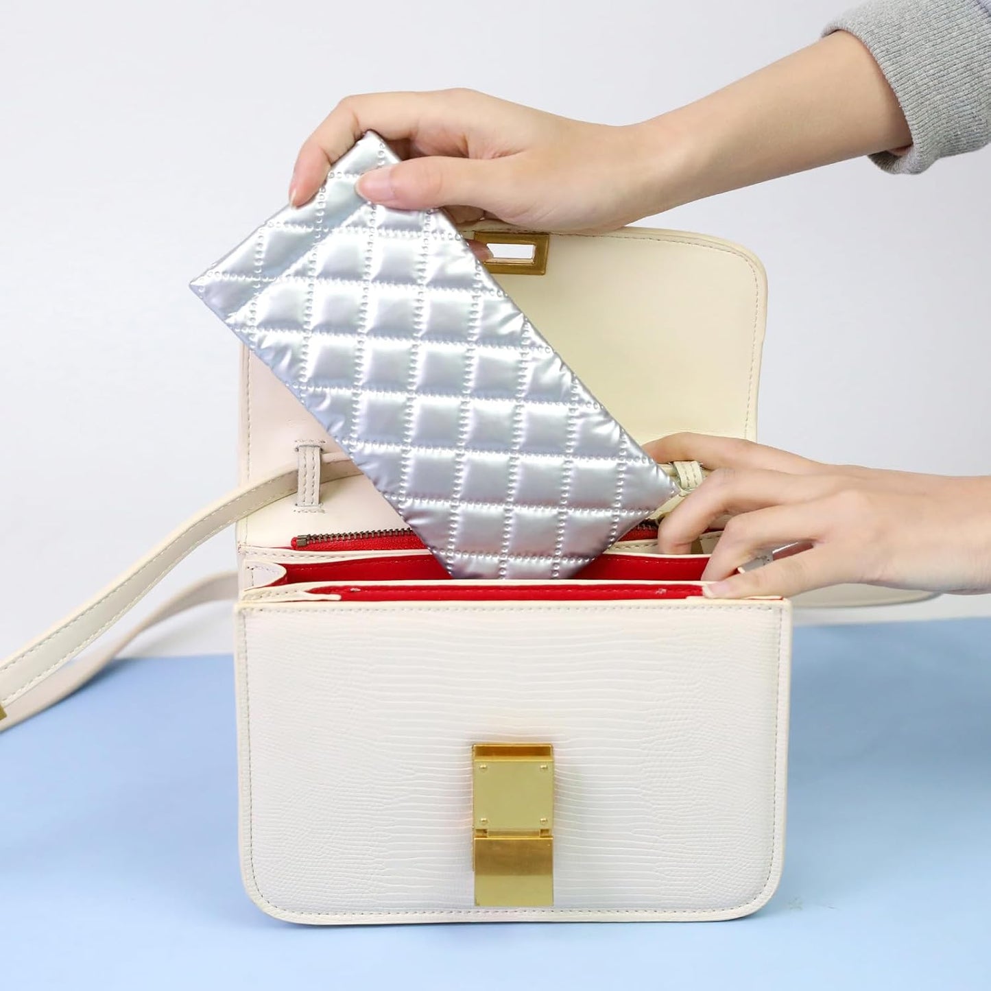 Double Eyeglass Case Soft Dual Glasses Case for Women Men Travel Squeeze Top Sunglasses Cases Eyeglasses Pouch