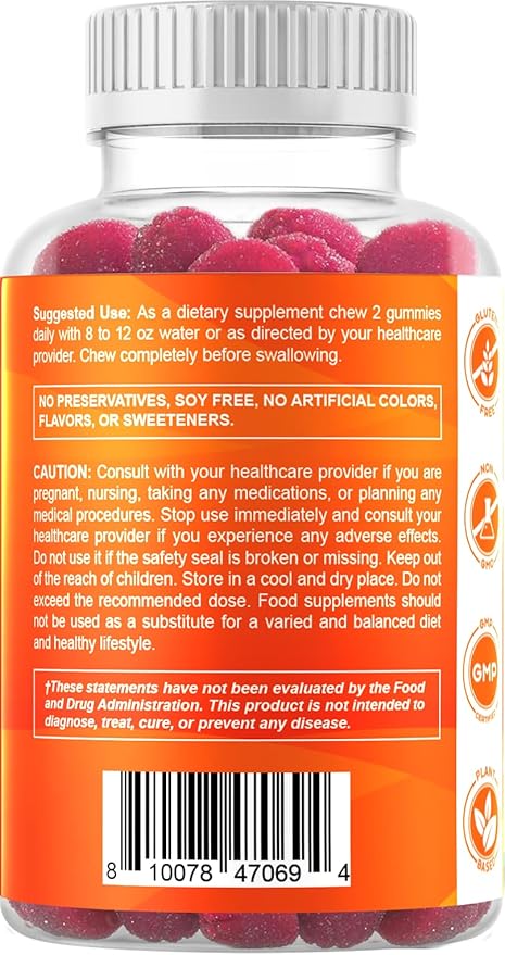 Vitamatic Magnesium Gummies 600mg per Serving – 60 Vegan Count for Relaxation, Muscle, Bone, and Energy Support