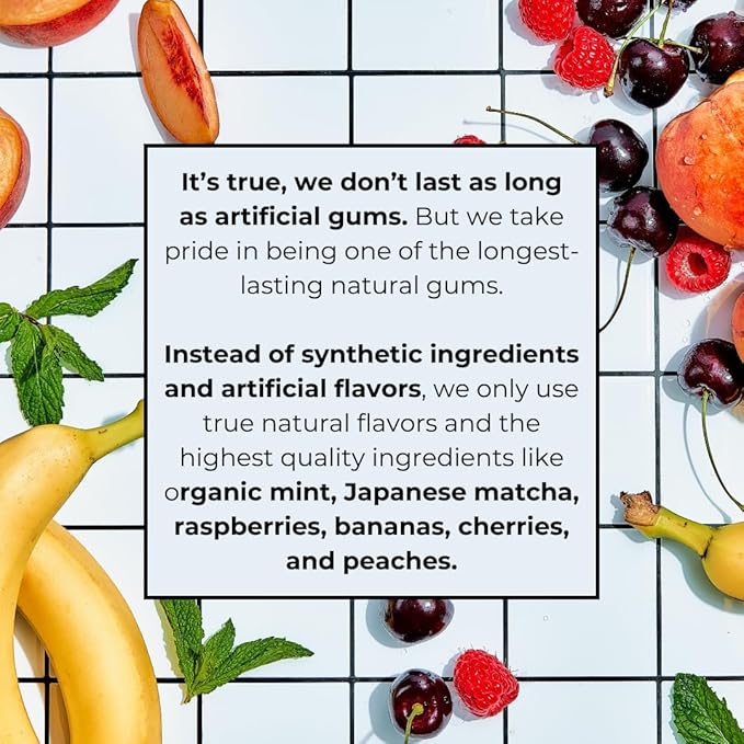 Refresh Gum, Xylitol, Natural, Sugar Free, Plastic Free, Aspartame Free, Natural Flavors & Organic Ingredients, Plant-Based, Low Calorie, Non GMO, Gluten Free, Vegan, Bubble Gum Flavor, 12 Pcs, 5 Pack