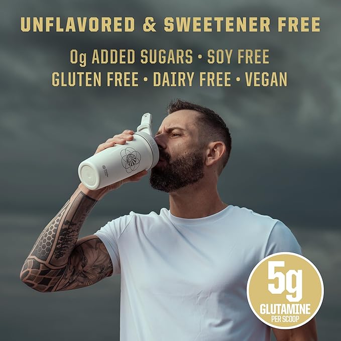 Glutamine Powder L-Glutamine Supplement Support Muscle Recovery Gut Health Support Reduce Soreness Amino Acids Boost Protein Synthesis Accelerates Recovery Post-Workout 100 Servings Unflavored