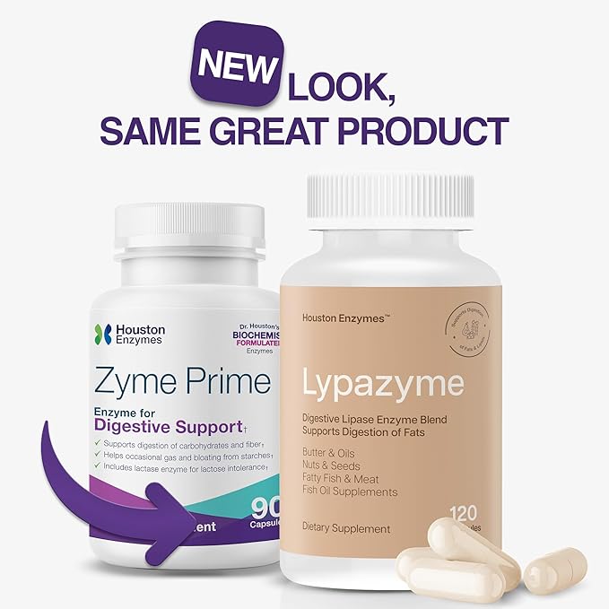 Zyme Prime - 90 Capsules - Digestive Enzymes Women & Men Enzyme, Digestion for Carb, Fat & Protein Breakdown, Helps Intolerances, Bloating & Gas, Digestive Health Supplement