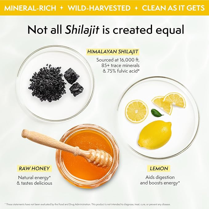 Pure Himalayan 400mg Shilajit Honey Sticks for Men & Women Health - Lemon Flavor | Pack of 30 Premium Energy Sticks | 75%+ Fulvic Acid | 85+ Trace Minerals | Gut Friendly & Immune Support