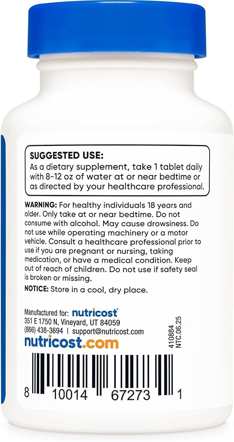 Nutricost Melatonin 10mg, 240 Tablets - 10mg Per Serving, Non-GMO, Gluten Free