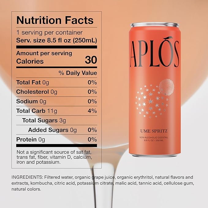 Aplós Canned Variety Pack of Non-Alcoholic Cocktails, Formulated with Adaptogens and Nootropics, Low Calorie, No Added Sugar Beverage (8.5 fl oz. 16-pack)