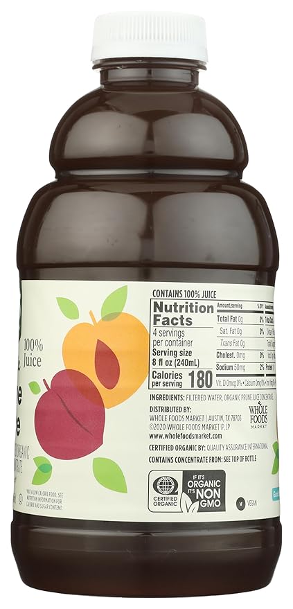 365 by Whole Foods Market, Organic 100% Prune Juice, 32 Fl Oz