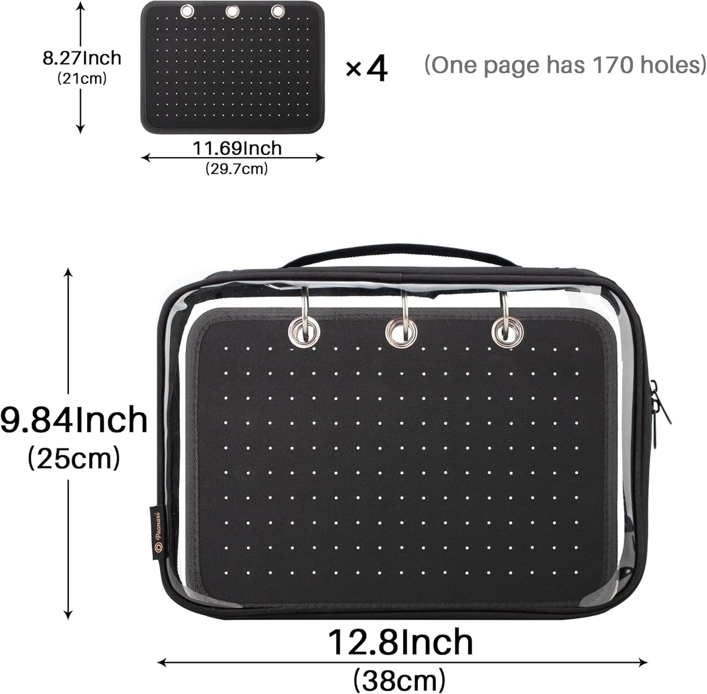 Enamel Pin Display Pages Pin Carrying Case, Pins Collection Storage Organizer Case, Travel Brooch Pin Display Bag (Pins Not Included)