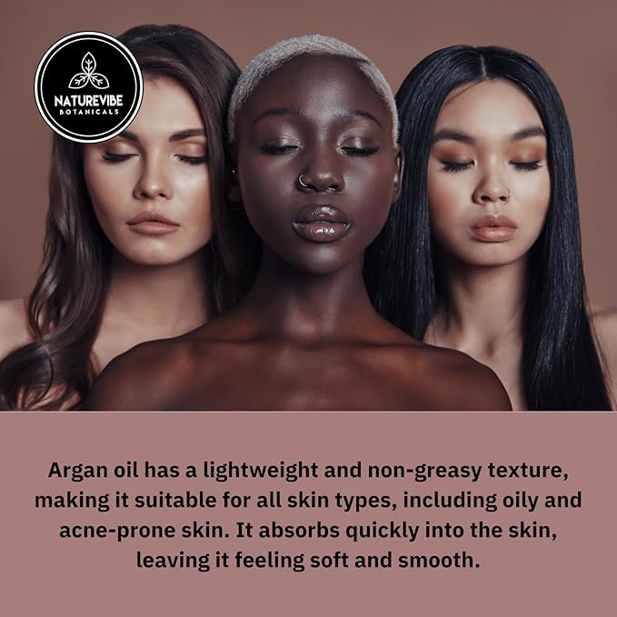 Naturevibe Botanicals Argan Oil 32 Fl oz โ Cold Pressed, Unrefined, Pure Moroccan Argan Oil for Hair, Skin, Face & Massage โ Natural Carrier Oil for DIY Beauty & Aromatherapy