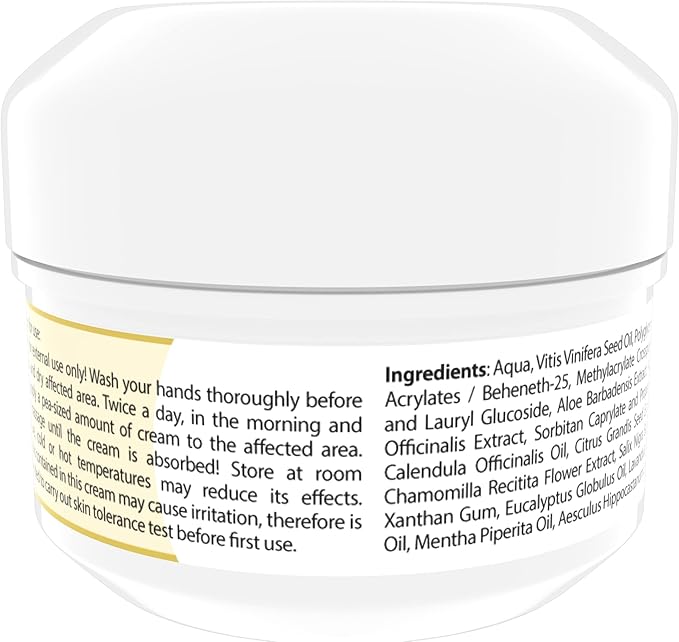 HillVital External Hemorrhoid Treatment - Hemorrhoid Cream for Women and Men Soothing, Paraben-Free Formula May Help Relieve Haemorrhoid Symptoms Swelling, Burning, Itching (50ml, 1.7 fl oz)