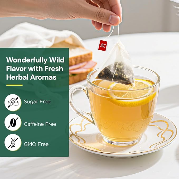 Dandelion Leaf and Root Tea Bag, Natural Dandelion Roasted Herbal Detox Teabag for Liver & Kidney Health, Support Digestion Dandelion Root Tea, Caffeine Free, No Additives(100 Teabags)