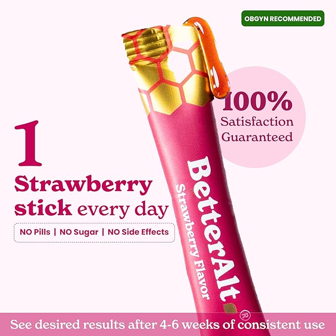 SHE-Lajit Strawberry Honeysticks | Shilajit for Women - Shatavari & Saffron for hormonal Balance & Energy | Tasty Shilajit Honeysticks with Pure Himalayan Shilajit | 30 Sticks