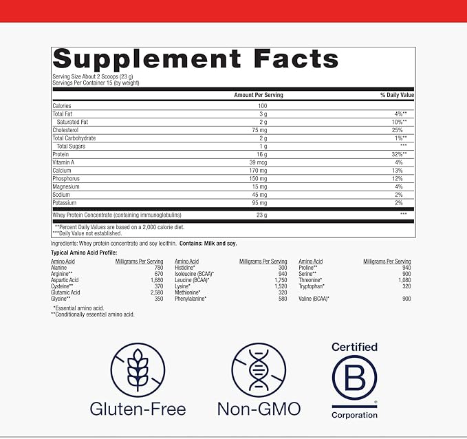 Metagenics BioPure Protein - Whey Protein Powder with Immunoglobulins - 16 g Protein - with Serine, L-Histidine & Magnesium - Non-GMO & Gluten-Free - 12.17 oz