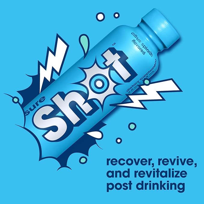 Recovery Drink, Citrus Splash (6 Pack) - Feel Better After Drinking, Wake Up Refreshed - Premium Hydration Beverage with Electrolytes & Vitamins for Liver & Gut Support, Energy & Focus, 4 Oz