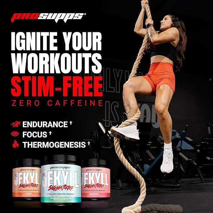 PROSUPPS L-Carnitine 3000 Stimulant Free Liquid Shots (Berry) Dr. Jekyll Signature Intense Focus, Energy & Pumps Pre-Workout Powder (Blueberry Lemonade) Bundle