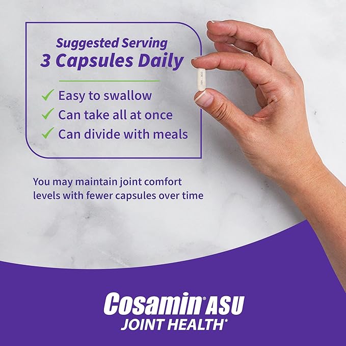 Nutramax Laboratories Cosamin® ASU Joint Health Supplement with Glucosamine, Chondroitin & ASU for Men’s & Women's Joint Health, 150 Capsules