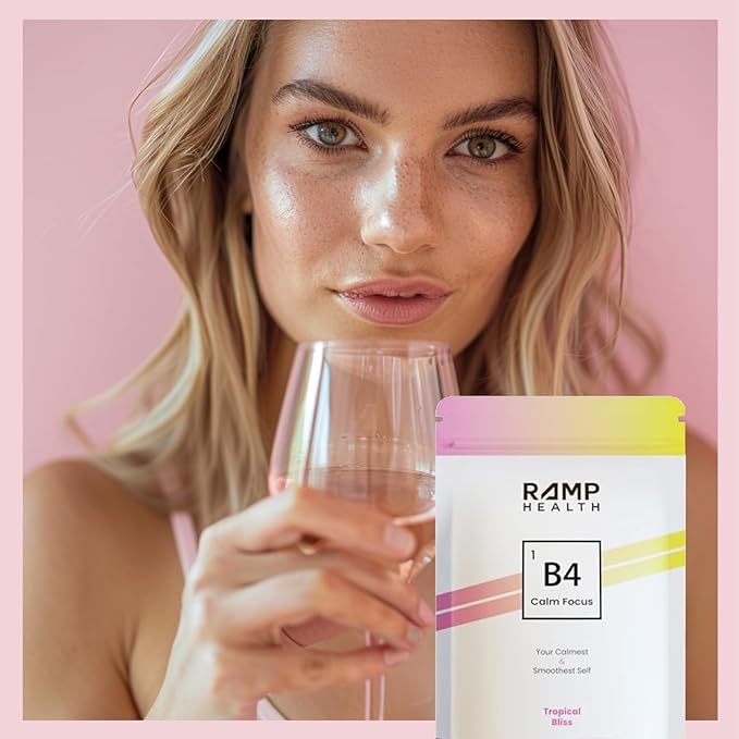 B4 - Supplement - Available in 6 Flavors - L-Theanine, Lemon Balm Extract, and More - 10 Count (10 Packets, Tropical Bliss)
