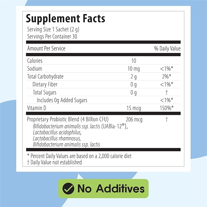 B Balance Probiotics Powder for Infants & Babies, Support Infant Gut Health, Easy-to-Take Powder, Age 3+ Months, Multi-Strain 4 Billion CFU, 60g (30 Packets) - 1 Month Supply