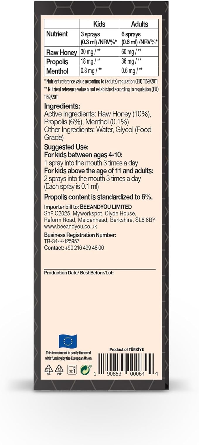 BEE and You, 100% Pure Propolis Extract, Immune Support, Sore Throat Relief, Antioxidants, Natural, Keto, Paleo, Gluten-Free | 1 FL Oz
