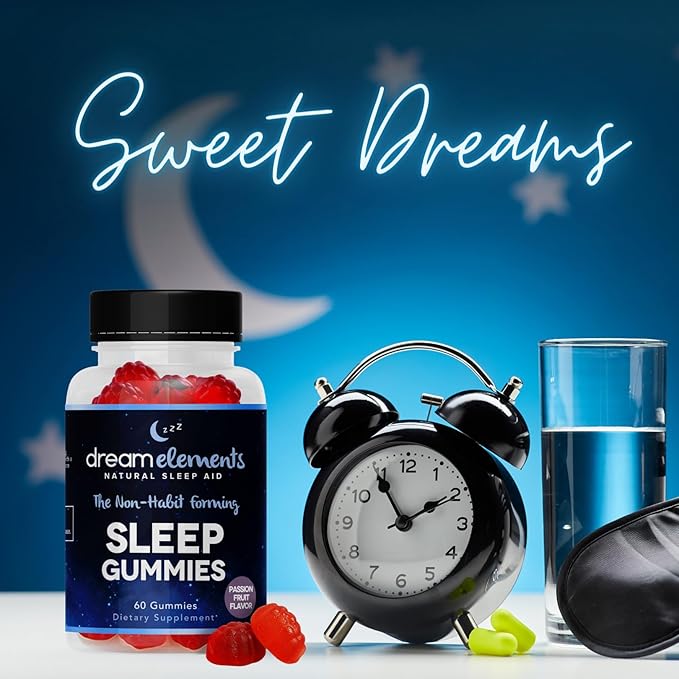 Sleep Supplement Gummies - All Natural, Passion Fruit Flavor, 60ct