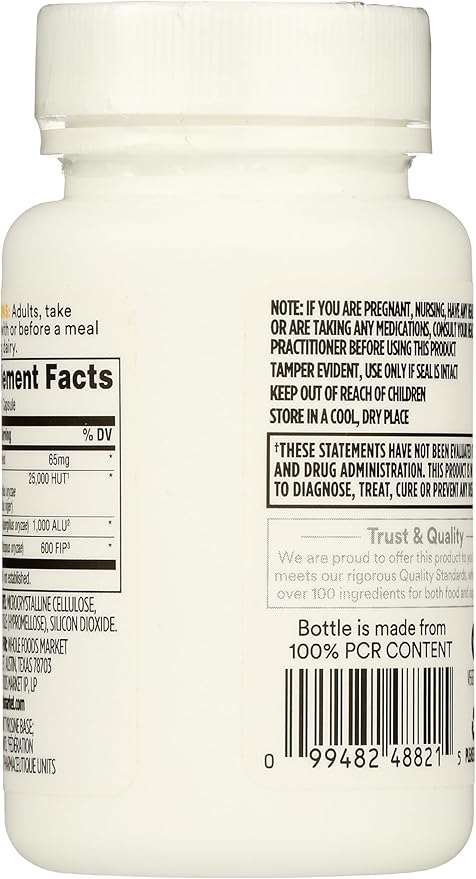 365 by Whole Foods Market, Dairy Digestive Enzymes, 60 Count