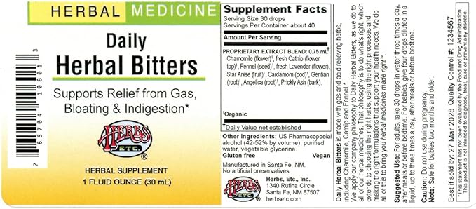 Daily Herbal Bitters 1 oz