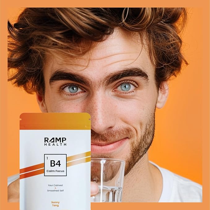 B4 - Supplement - Available in 6 Flavors - L-Theanine, Lemon Balm Extract, and More - 10 Count (10 Packets, Sunny Tang)