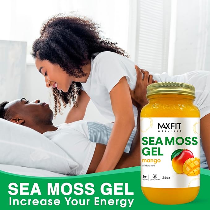 Sea Moss Gel Raw (12 Flavors) 24oz Wildсrafted Gold Sea Moss Gel from Saint Lucia | 92 Vitamins and Minerals | Pure Raw+Non-GMO | Vegan Superfood