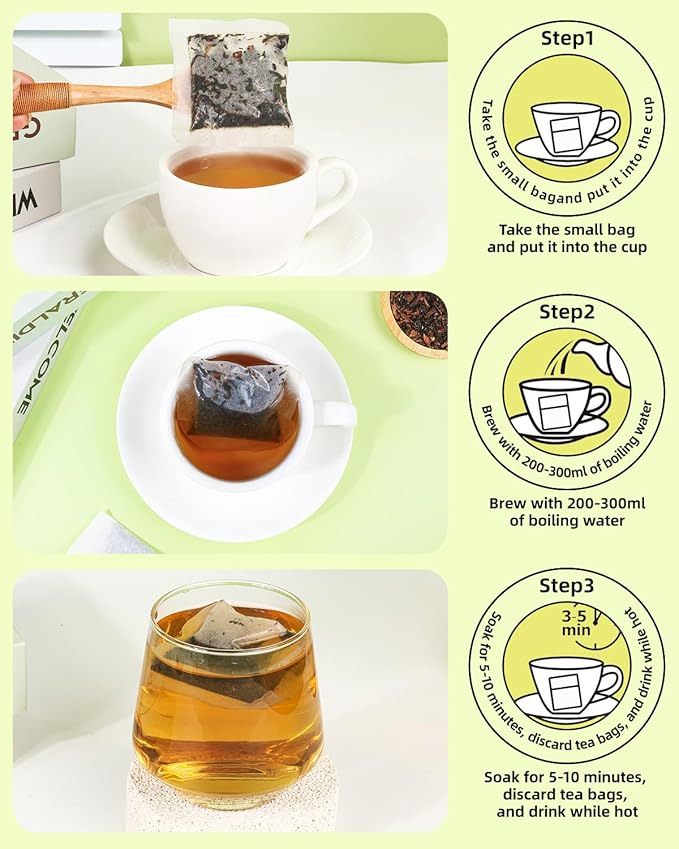 60 Teabags - Dandelion Leaf & Root Tea Bags, Natural Herbal Tea for Liver & Kidney Health, Supports Digestion & Boosts Immune System - Caffeine-Free, Non-GMO, No Additives