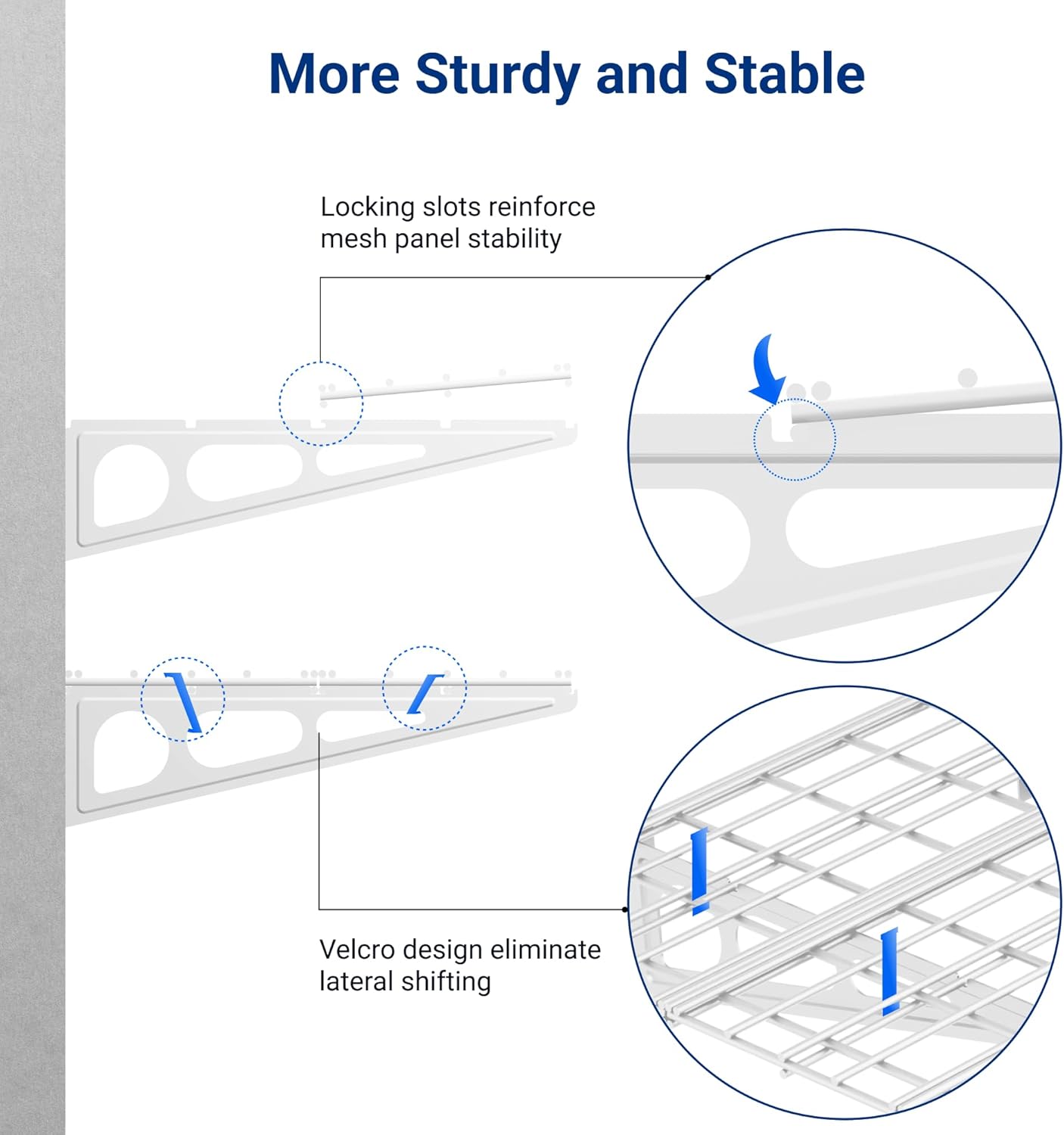 FLEXIMOUNTS 2-Pack 2x6ft 24-inch-by-72-inch Wall Shelf Garage Storage Rack Floating Shelves, 1200 lbs Load Capacity, White, Classic Series