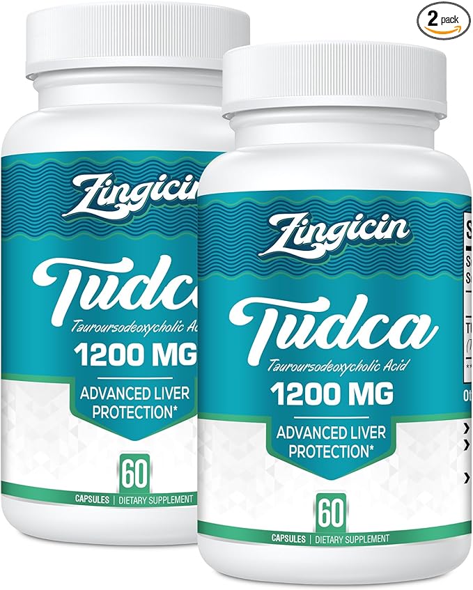 TUDCA Supplement 1200mg - 120 Veggie Capsules,Powerful TUDCA Bile Salts Supplements for Liver,Digestion