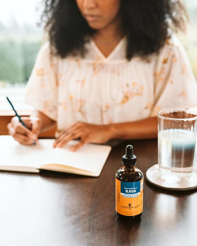 Herb Pharm Kava Root Liquid Extract to Reduce Stress and Promote Relaxation - 2 Ounce