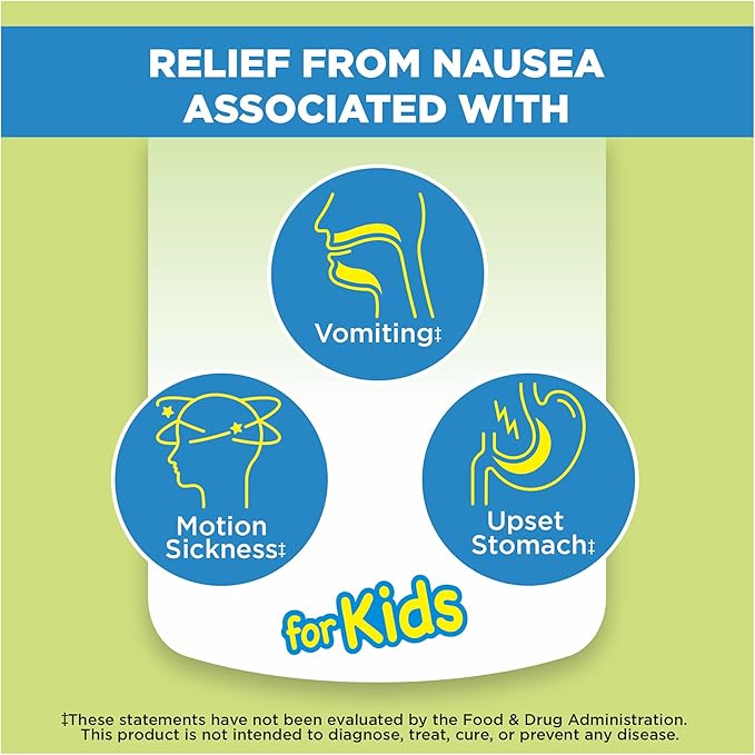 Advanced Herbals Kids Gummies, from The Makers of Dramamine, Nausea Relief and Motion Sickness Relief for Kids, Strawberry and Ginger Flavor, 20 Ct